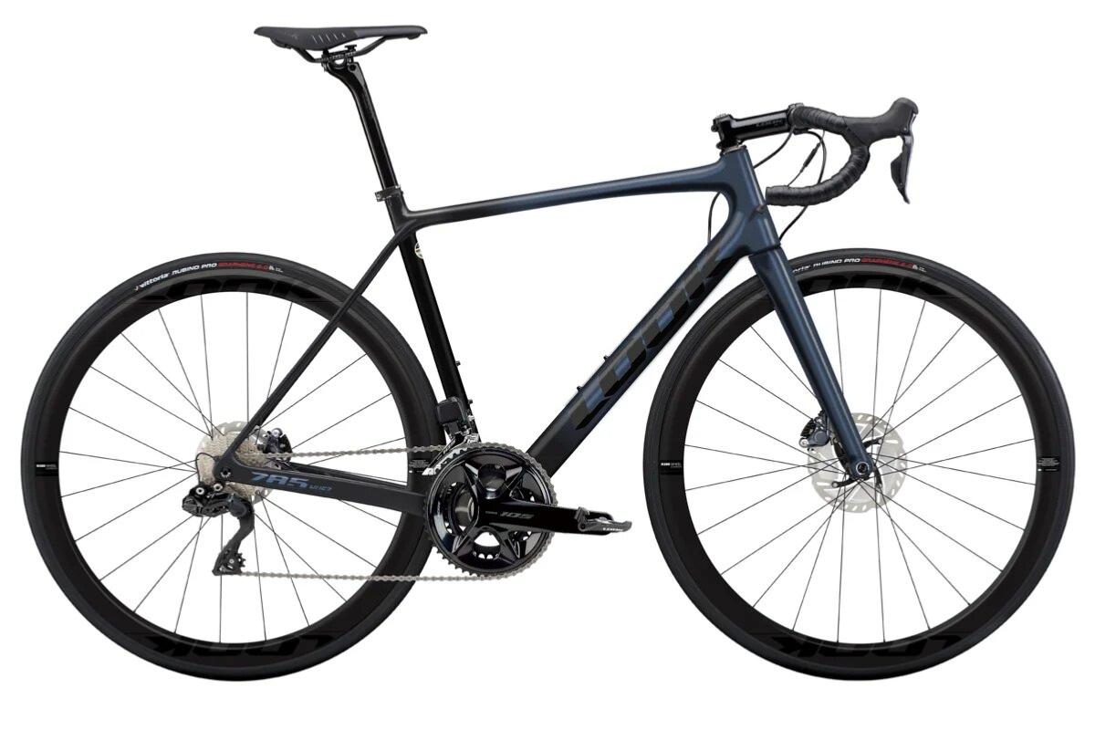 Vélo Route LOOK 785 Huez Disc 105 Di2 Gris Bleu Satin