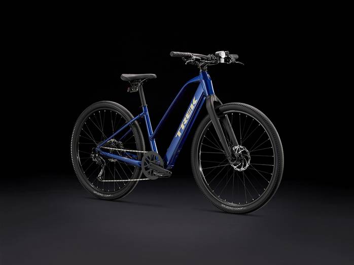 VTC électrique femmes TREK Dual Sport+ 2 Stagger Bleu Hex 250Wh