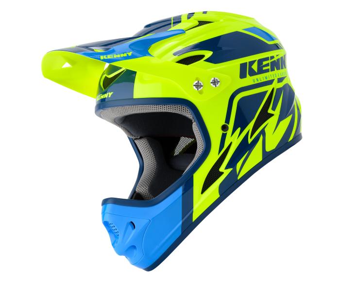 Casque intégral Kenny Down Hill Graphic BLUE NEON YELLOW