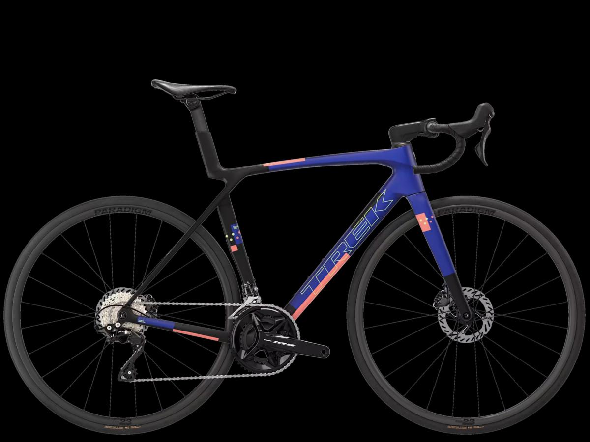 Vélo Route TREK Madone SL 5 8e Gen. Matte Cobalt Blue/Trek Black/Living Coral (2027)