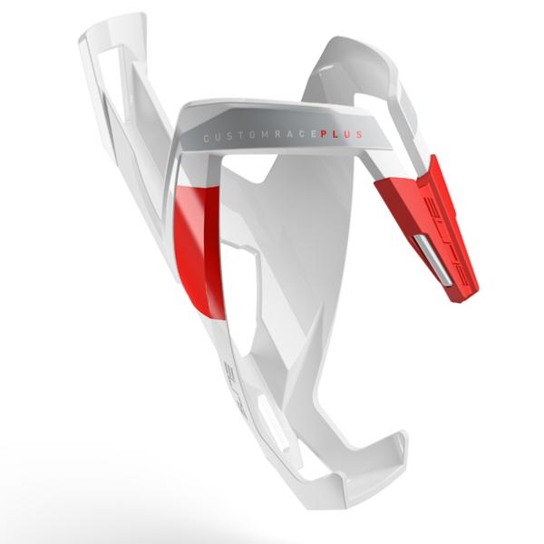 Porte-Bidon ELITE Custom Race Plus Blanc Brillant Rouge