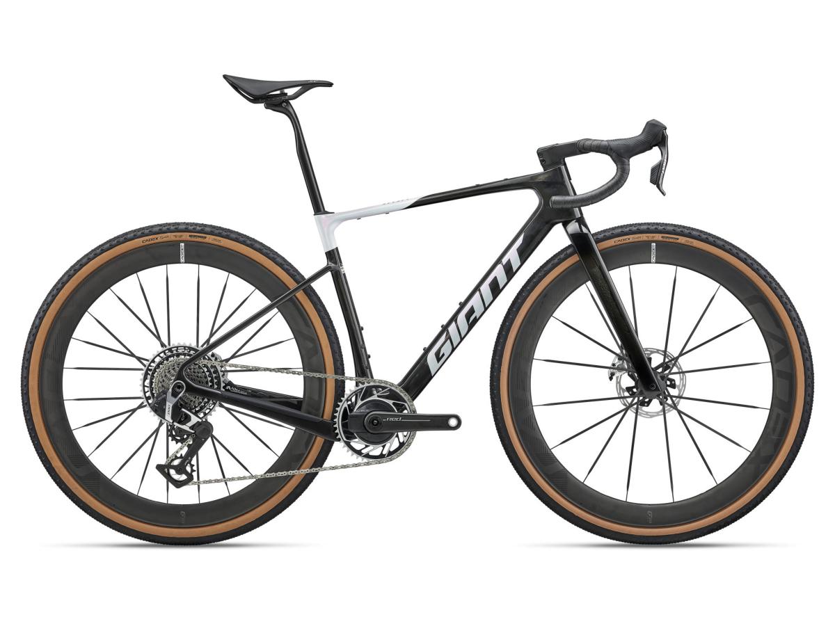 Vélo gravel carbone GIANT Revolt Advanced SL 0 RawCarbon/PrismPearl SRAM Red AXS