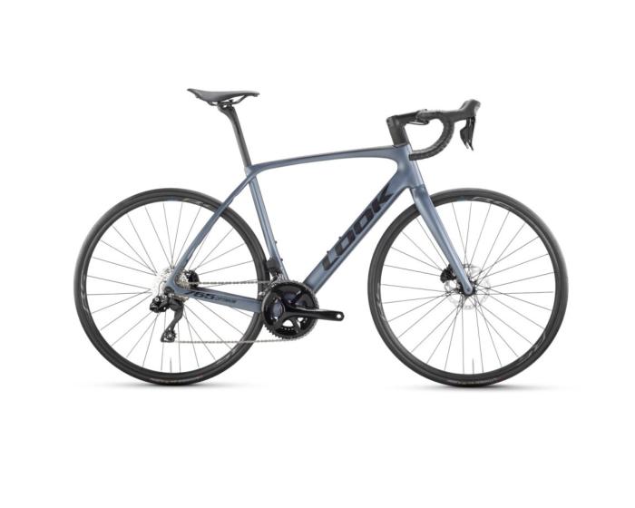 Vélo Route LOOK 765 Optimum Charcoal 105 Di2 12v Bleu Gris Satin