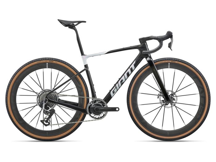 Vélo gravel carbone GIANT Revolt Advanced SL 0 RawCarbon/PrismPearl SRAM Red AXS