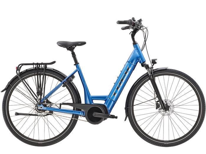 Vélo électrique TREK District+ 6 Lowstep Bleu Alpine 500Wh