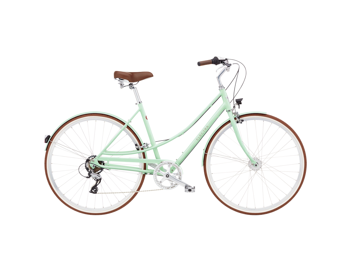 Vélo ELECTRA Loft 7D EQ cadre ouvert Vert Pastel