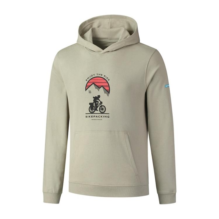 Sweat à capuche SHIMANO Yama Olive Rouge