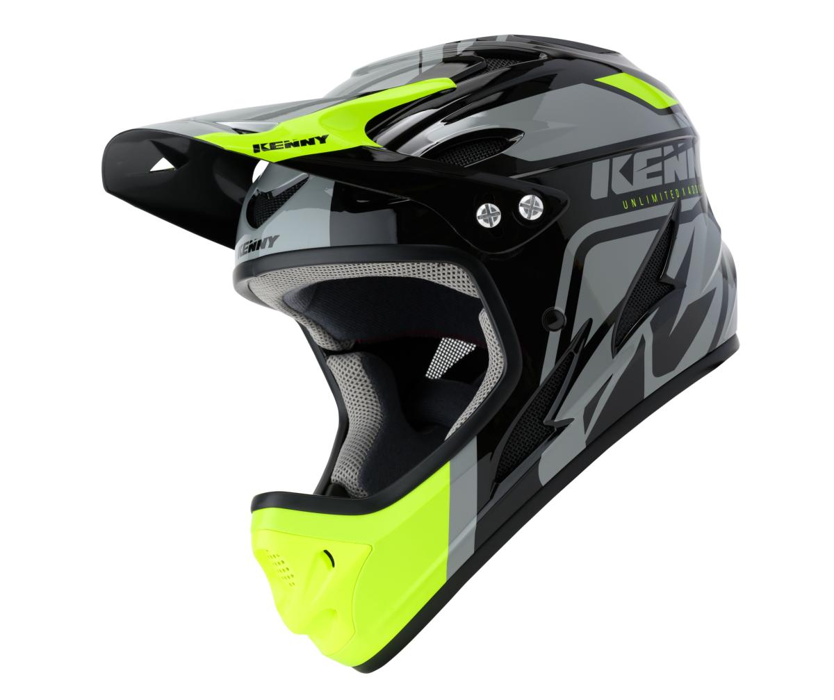 Casque intégral Kenny Down Hill Graphic BLACK NEON YELLOW pas cher