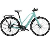 V�lo �lectrique Femmes TREK FX+ 2 Stagger Bleu Turquoise 250Wh