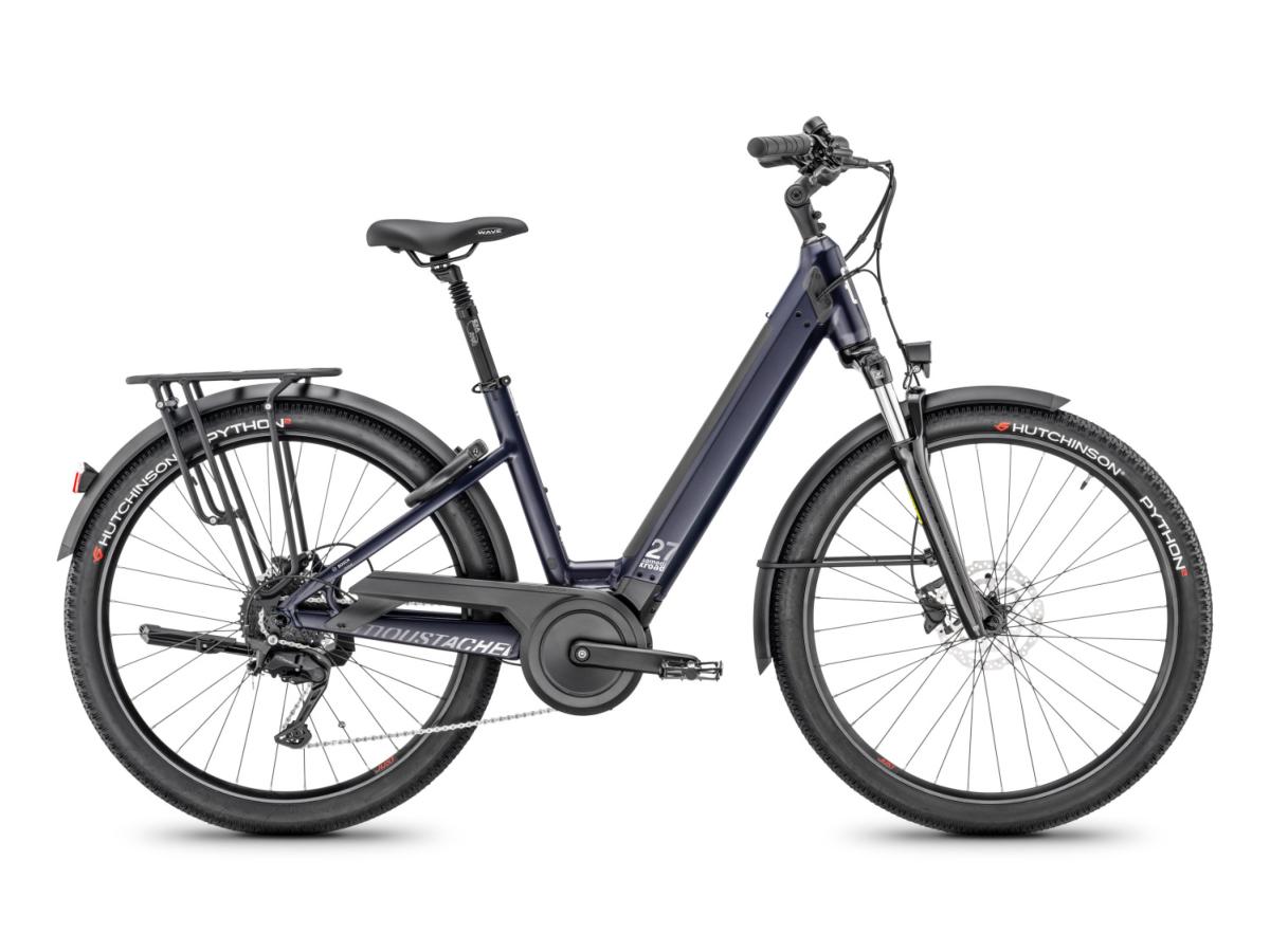 Vélo électrique MOUSTACHE Xroad 2 Open 500Wh Bleu Noir Mat