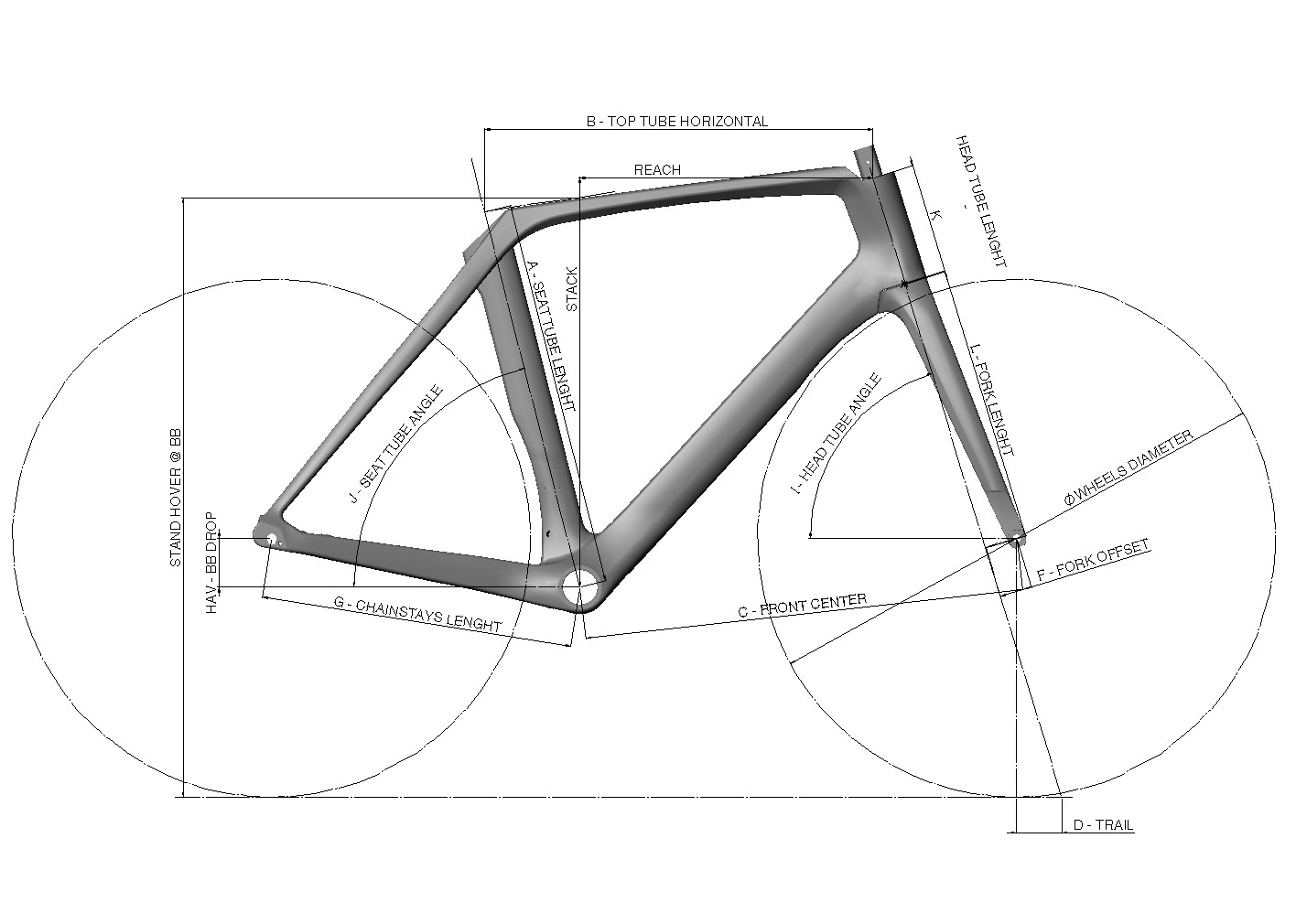 Schéma Vélo Route LOOK 795 Blade Disc Rouge Interference